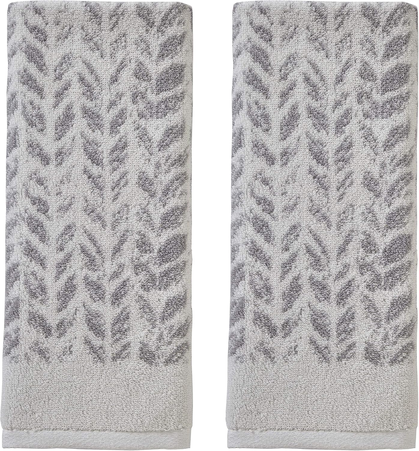 Distressed Gray 100% Turkish Cotton Hand Towel Set 16x26 Inches 2-Pack