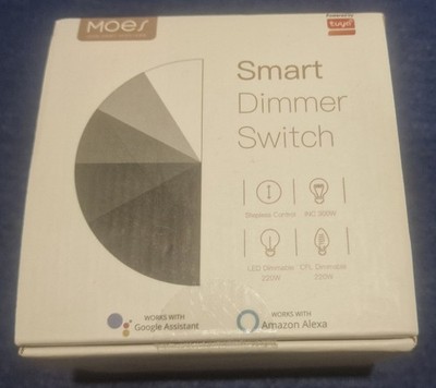   MOES ZigBee Smart Dimmer EDM-1ZBA-EU Tuya Alexa Weiß