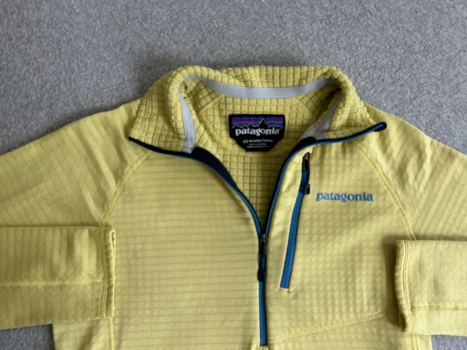 Sudadera Patagonia Mujer XS 1/4 Cremallera R1 Pullover Rejilla Polar Ligera Senderismo Foto 2 de 4