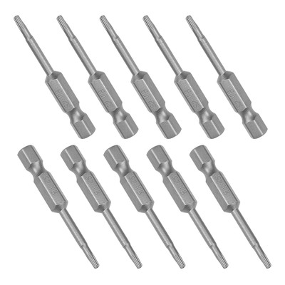 T8 Magnetic Torx Screwdriver Bits 50mm 1/4'' Hex Shank for Industry 10Pcs