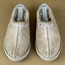UGG Tasman Slippers US 6 Beige Suede Sheepskin Lined Slip On Shoes