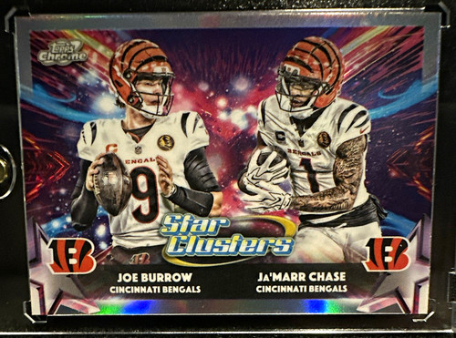 Topps 2025 Cosmic Chrome Star Clusters Insert SC-7 Joe Burrow Ja'Marr Chase