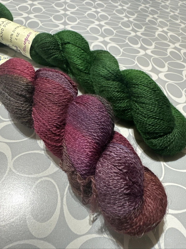 Лот из 2 пряжи Dicentra Designs 100% сверхтонкая альпака кружево 2 унц Ea 500 ярдов Ea - Изображение 2 из 4