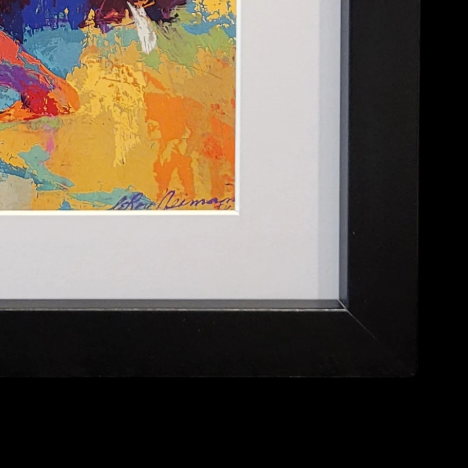 LeRoy Neiman "Tokio Sumo-Detalle" Firmado en Impresión Arte Pop Años 80 Enmarcado Estera Impresión Foto 2 de 4