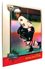 98 99 BOWMAN CHROME CHL REFRACTOR MANNY MALHOTRA #10