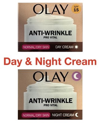Olay Anti-Falten Pro Vital Anti-Aging Feuchtigkeitscreme Tages- & Nachtcreme 2 x 50ml