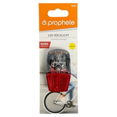 Prophete LED Fahrradrücklicht für Dynamos Standlicht über Kondensator Reflektor