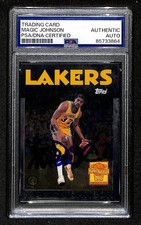 2001 Topps Commemorative Series Magic Johnson Signed/Auto Card PSA/DNA BA204442