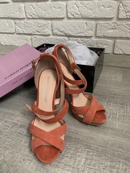 Women Carlo Pazolini Heels Coral Suede 35