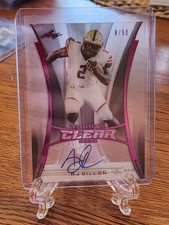 2020 Leaf Trinity Clear Autographs Pink #CA-AJD A.J. Dillon Auto, S#/50
