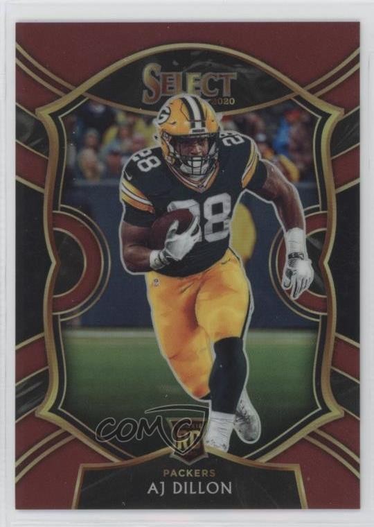 2020 Panini Select Concourse Maroon Prizm 29/149 AJ Dillon #65 Rookie RC 07r3
