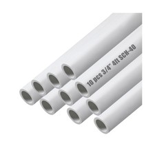 Sasylvia 10 Pcs Length PVC Pipe White DIY PVC Projects Sch40 Furniture Grade ...