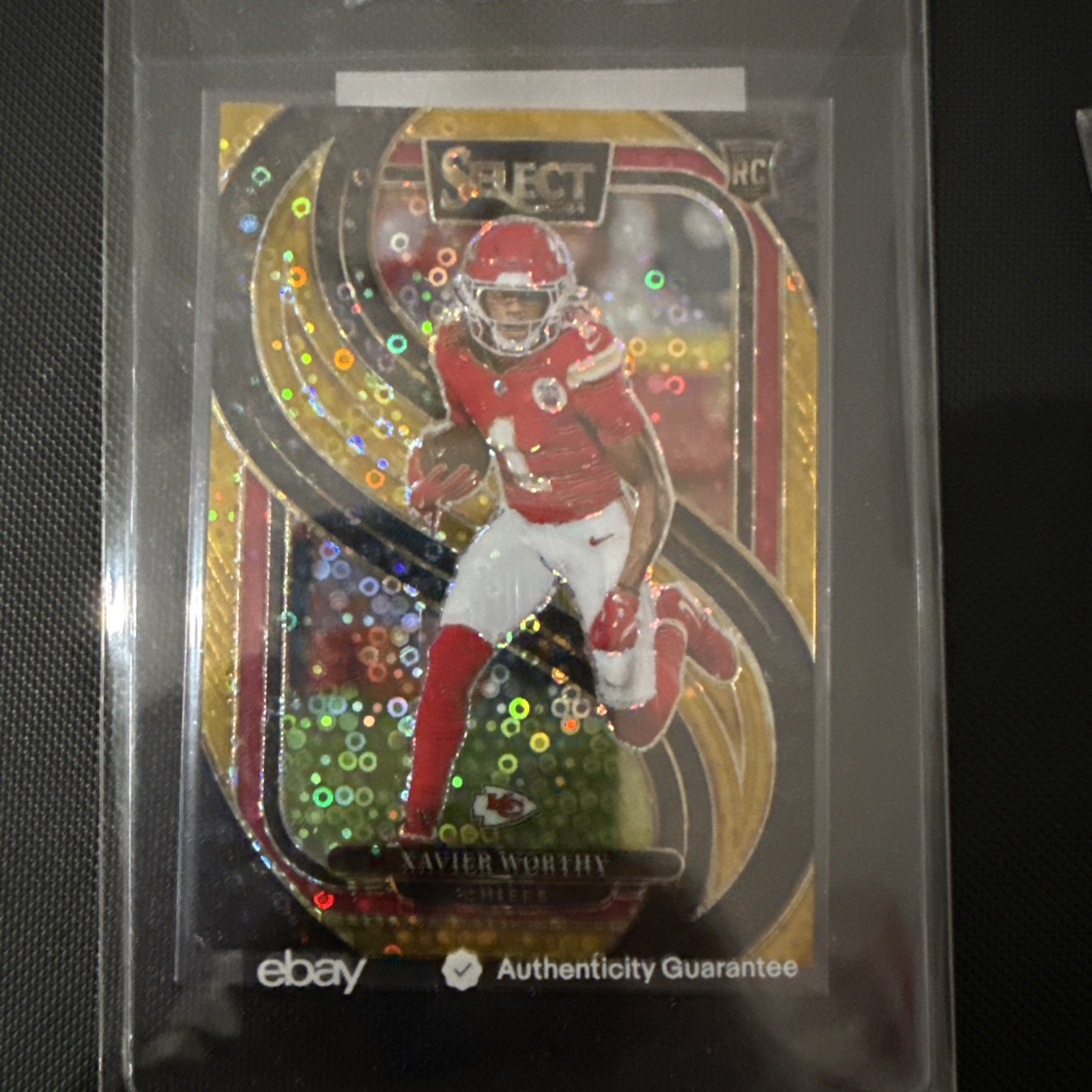 2024 Panini Select - Premier Level Xavier Worthy #119 Gold Disco Prizm /10 (RC)