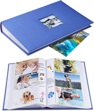 Photo Album 4x6 Hold 402 Photos with Memo Slip-in Pockets Photo Book, Linen Cove