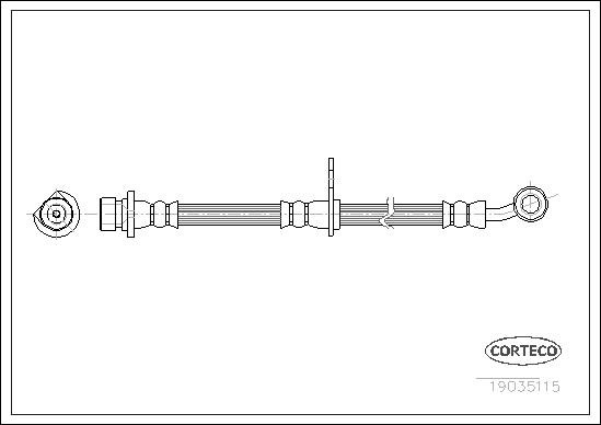 ✅Fits CORTECO 19035115 HAM HOSE. FLEXIBLE HONDA CR-V   ⭐UK Seller⭐