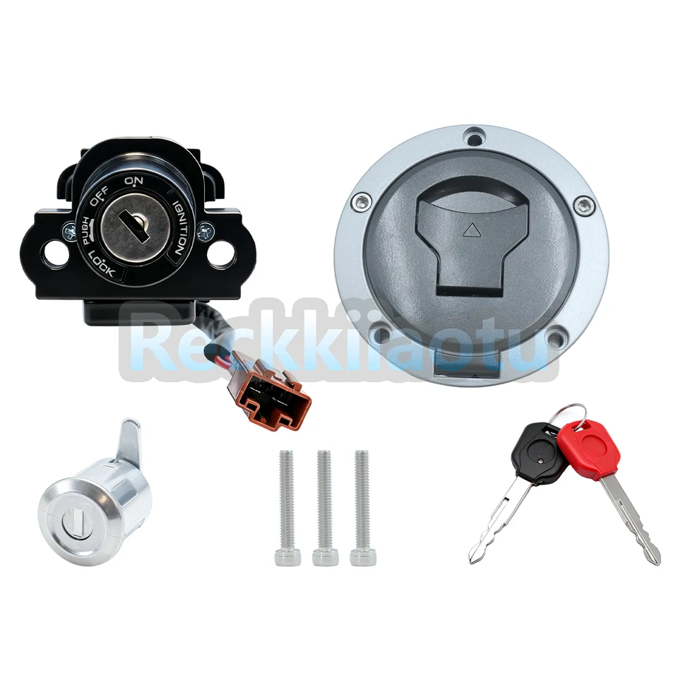 Interruptor de encendido Juego de llaves de tapa de tanque de combustible para Honda CBR500R CB500 F 2016-2025 Foto 3 de 4