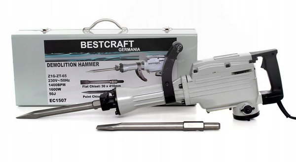 Abbruchhammer Stemmhammer MeißElhammer Schlaghammer Hex Koffer MeißEl 55J 3000W-image