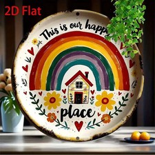 Tin Metal Signs Home D cor 8x8 Retro Funny Wall Art- Round Aluminum Imitation Re