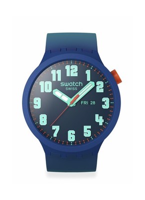 時計 Swatch BIG BOLD C-BLUE Swatch Big Bold Unisex Watch Casual Plastic Blue Automatic