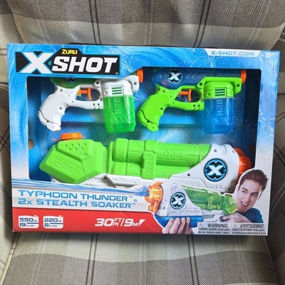 ZURU X Shot Wasser Blaster Taifun Donner & 2 x Stealth Soaker Spielzeug