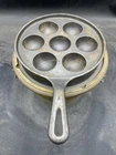 Vintage GRISWOLD 962 A #32 Cast Iron AEBLESKIVER Egg Poacher Danish Cake Pan USA