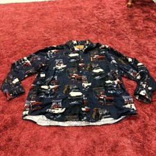 North River Outfitters Men  s Route 66 Classic Car Button Down Shirt Size XXL
