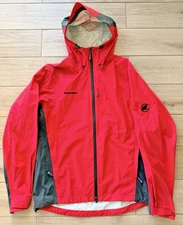 Mammut Tatoosh Jacket Men Sz Large Red DRYtech Premium 2.5-Layer Laminate Hooded