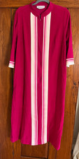 VANITY FAIR Robe House Coat Women's Petite Vintage 1960's Pink Velour Zipper L