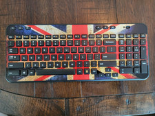 Logitech Wireless Keyboard w/ Unifying USB BRITISH FLAG   CUSTOM NEW OPEN BOX