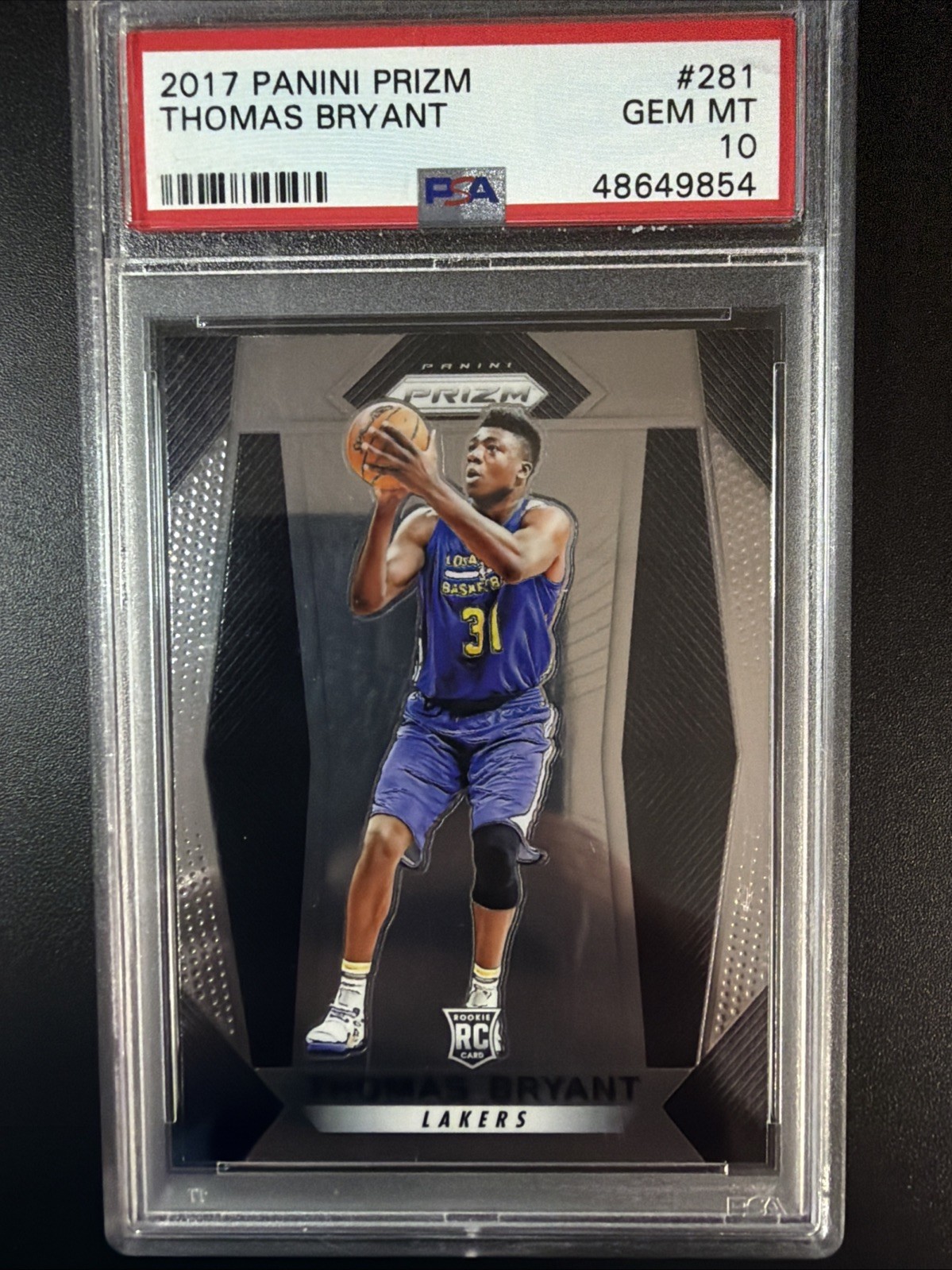 2017-18 Panini Prizm Thomas Bryant #281 PSA 10 GEM MT Rookie RC