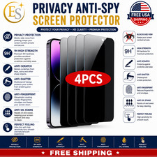 4PCS Privacy Tempered Glass Screen Protector For iPhone 16 15 14 Plus 13 Pro Max