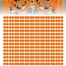 15 Pcs Marigold Garlands for Decoration - 5 ft Artificial Flower Strands for ...