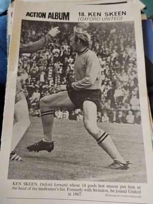 Sk300 Ephemera 1970 Football Picture Ken Skeen Oxford Utd
