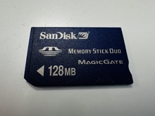 SanDisk Memory Stick Duo 128MB MagicGate Dark Blue Very Good 6E