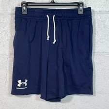 Under Armour Men's 6" Rival Terry Shorts navy blue Small