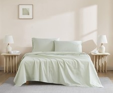 100 Organic Cotton Twin Sheet 3 Pcs Set, Cotton Sheets with 16 Deep Pocket,...