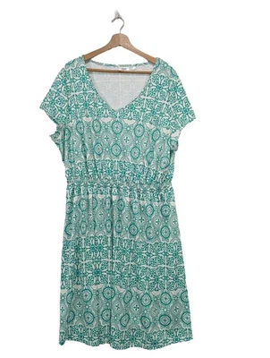 BPC Vestido de manga corta Mujeres Vestido Talla EU 52 turquesa-blanco - Imagen 1 de 4