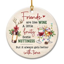 Funny Friend Christmas Ornaments 2025 - Bestie Ornament, Friend Gifts for Wom...