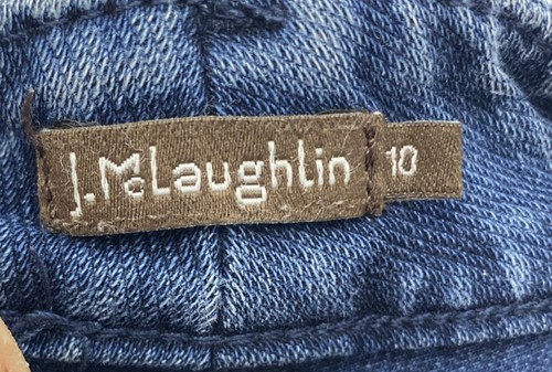 J. McLaughlin Jeans Women Size 10 Blue Denim Stretch Mid Rise Jeans Comfort - Picture 4 of 6