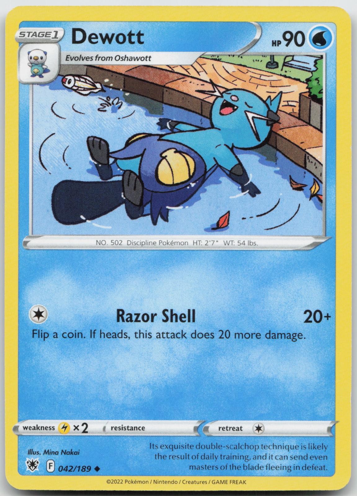 Dewott 042/189 Uncommon Astral Radiance Pokemon Near Mint