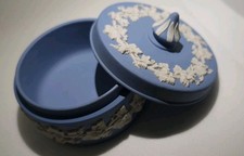 Wedgwood Blue Jasperware Lidded Trinket Box – Made in England
