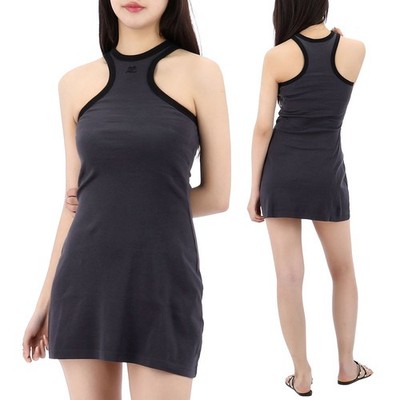 Courreges Minikleid Scuba Kontrast 25SS DENIM BLACK 125857105