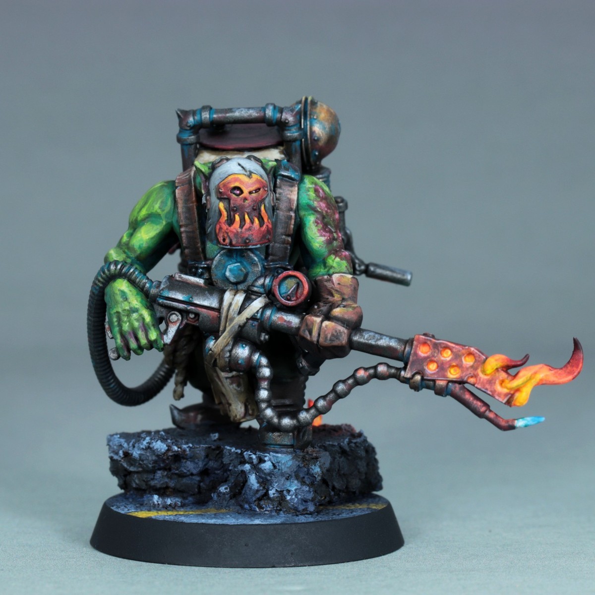 painted kommandos kill team ork nobz miniature warhammer 40k burna