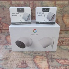 Google Nest Indoor/Outdoor Cam Battery 2pk: Wireless Security anti-theft mount