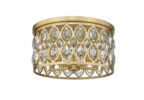 Z-Lite 6010F18 Dealey 5 Light 18"W Flush Mount Drum Ceiling - Chrome - Picture 10 of 12