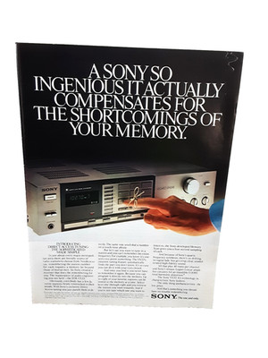 1982 Sony Direct Access Tuning Stereo Receiver Vintage Print Ad