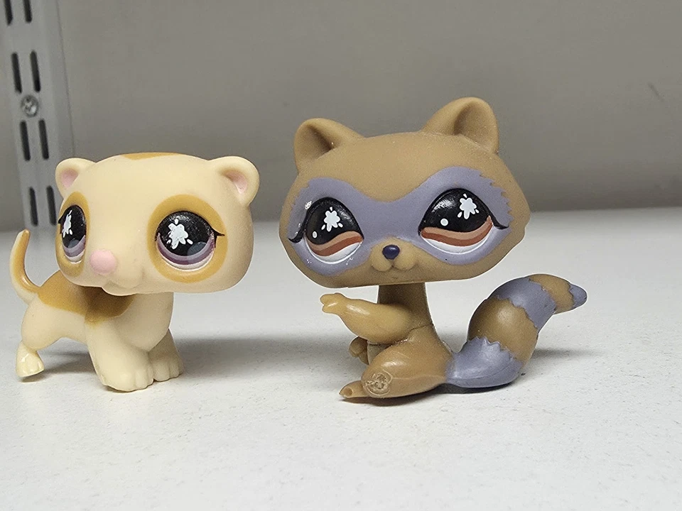Auténtico mapache hurón LPS 652 653 Messiest Littlest Pet Shop Hasbro Foto 3 de 4
