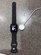 Apple Watch SE 2nd gen 40mm Black Aluminum Case, Black Silicone Band