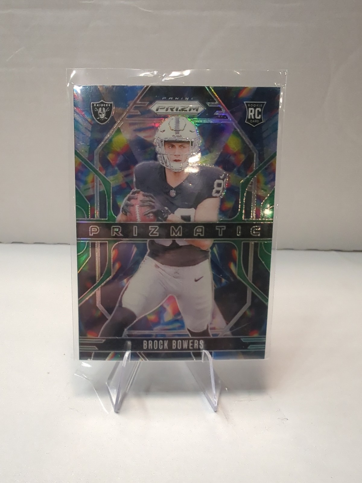 2024 Panini Prizm - Prizmatic Brock Bowers #20 Green Prizm (RC)