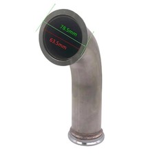 Universal 90 Degree 2.5"ID V-band Flange Stainless Steel Elbow Adapter Downpipe